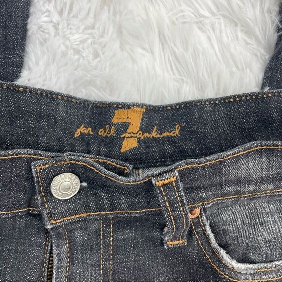 7 For All Mankind Dark Wash Mid Rise Bootcut Jeans - Picture 6 of 11